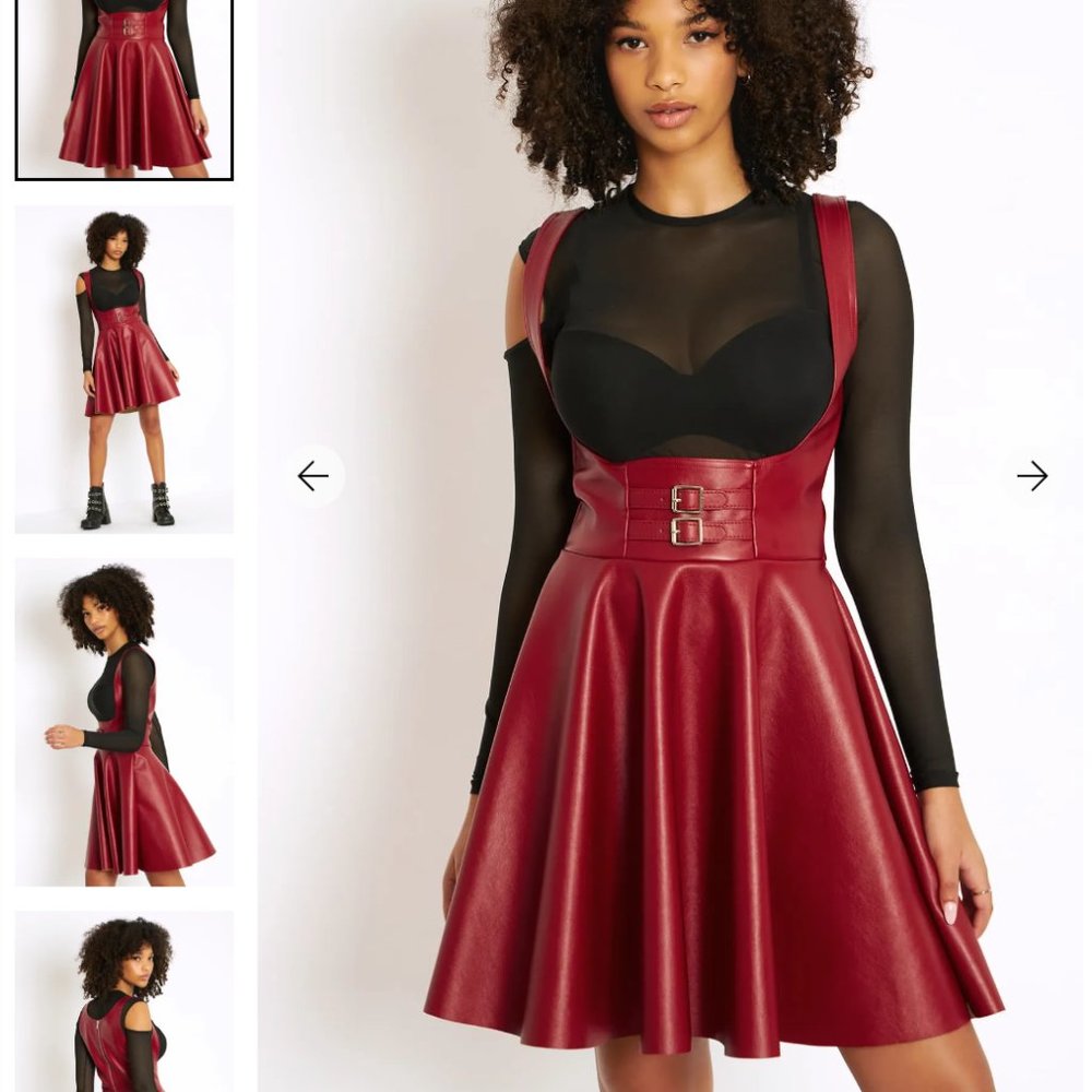 ROUTE 666 RED UNDERBUST CORSET DRESS - LIMITED - Size S - Blackmilk clothing